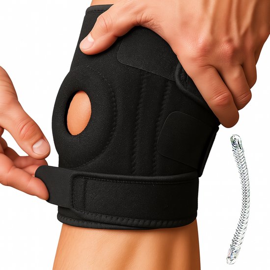 Verstelbare kniebandage met klittenband voor hardlopers